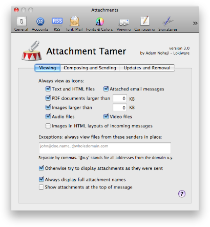 mail 8.2 attachment tamer